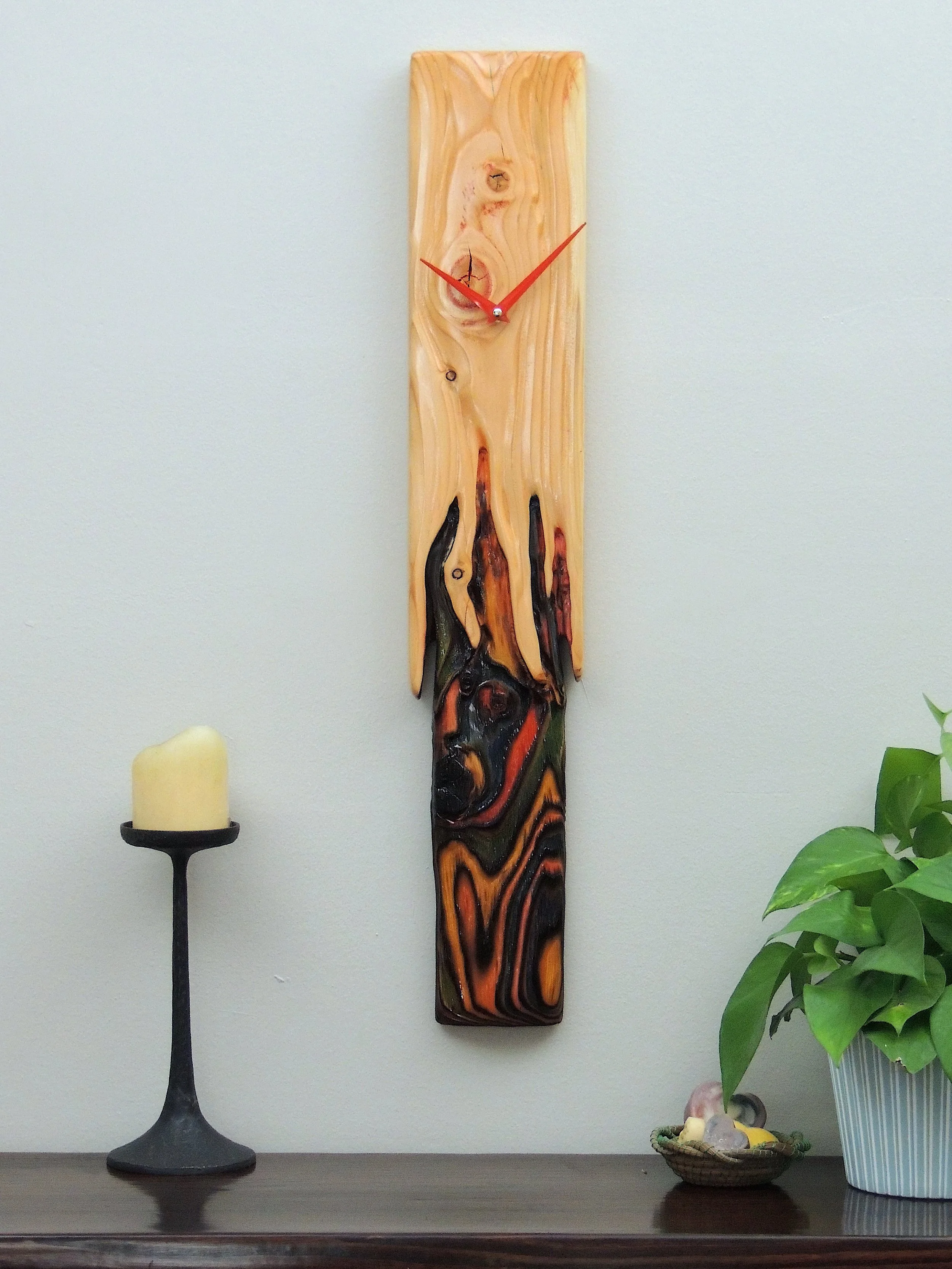 Textured Wood Clock Art - Stanley 0002 — Korzen Designs